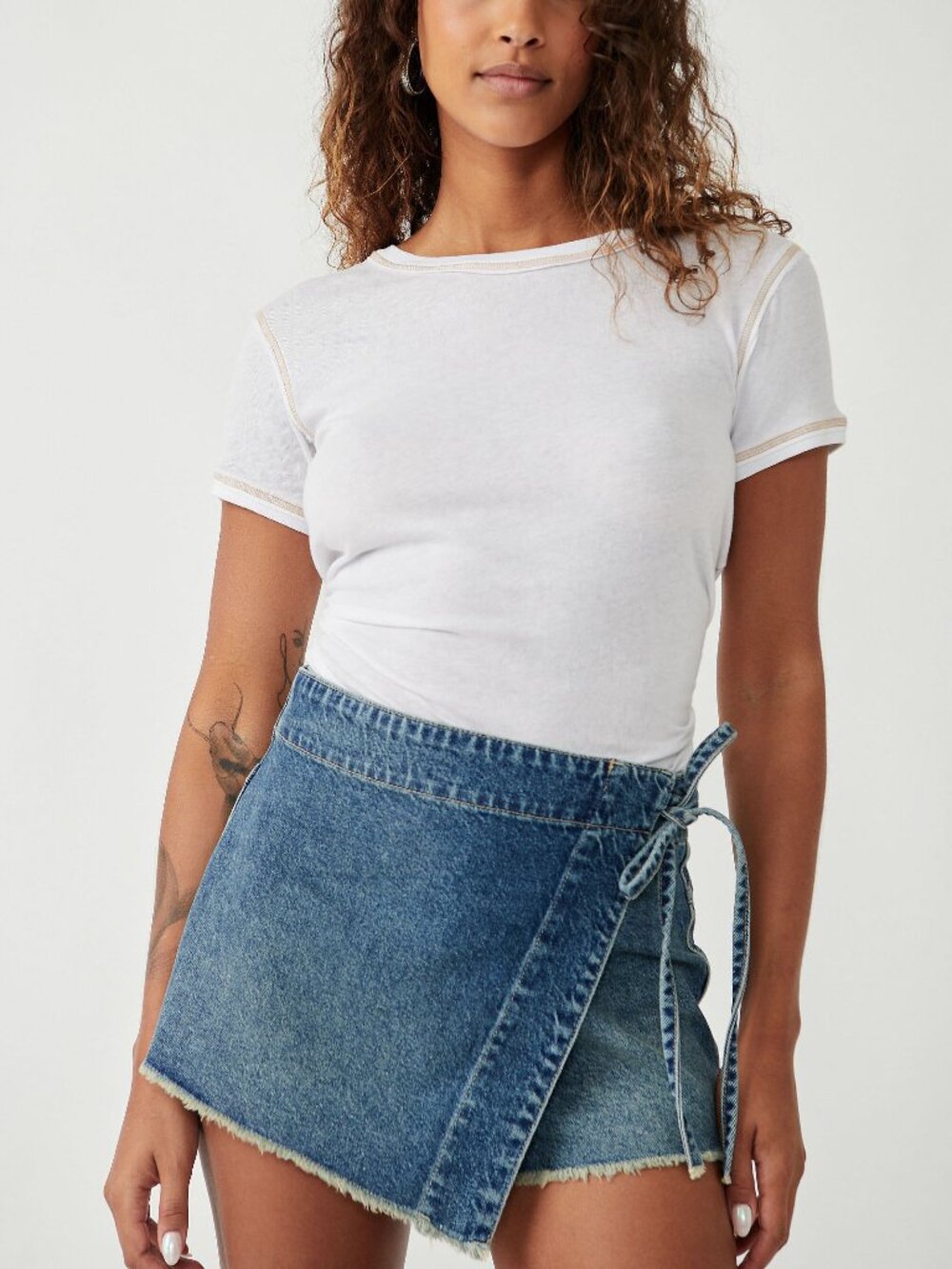 🆕 FREE PEOPLE We The Free Emmy Skort / Misty Blue